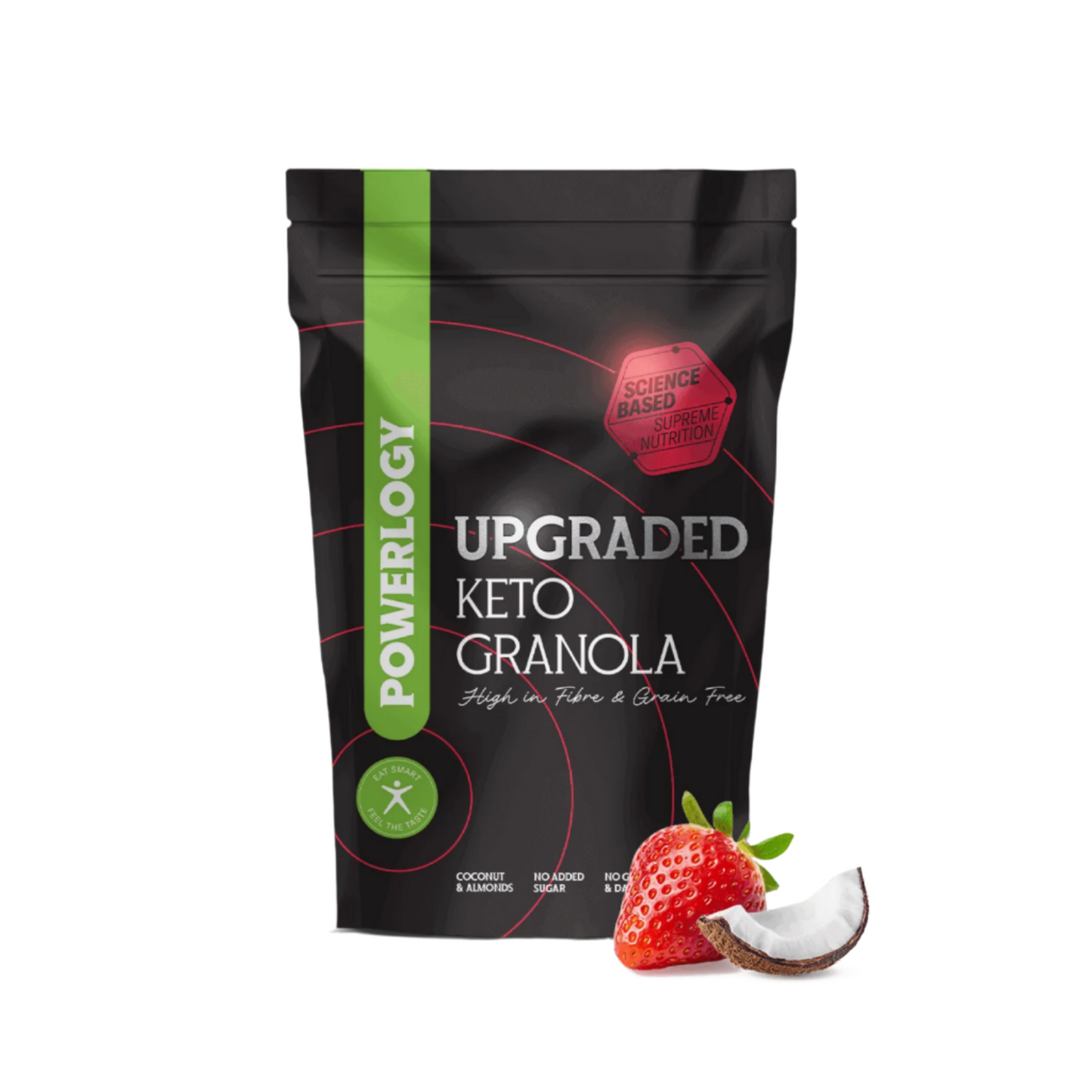 Powerlogy Upgraded Keto Granola – 100% Natural, Grain-Free & Sugar-Free | 12.35oz / 350g