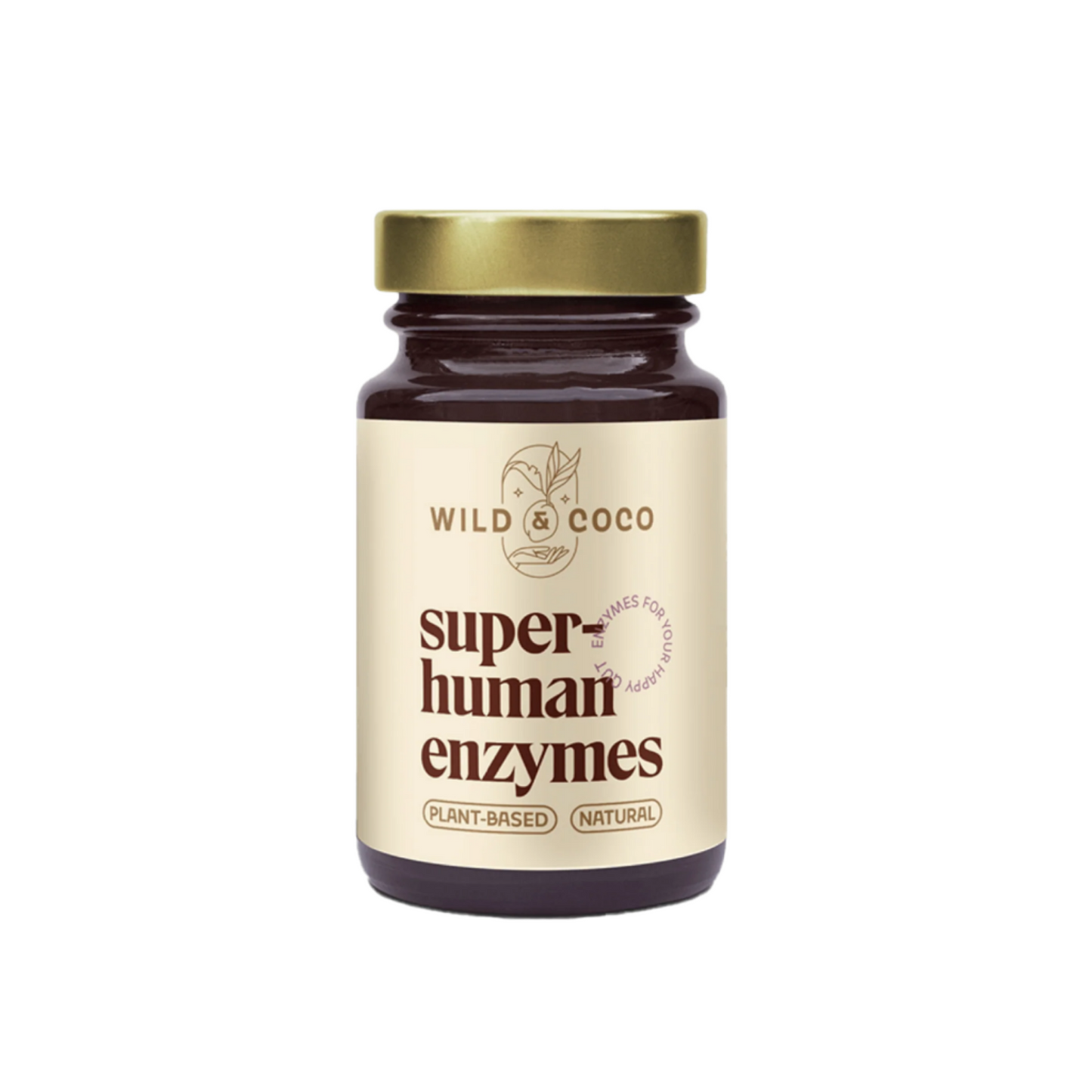 Wild & Coco Superhuman Enzymes – Plant-Based Digestive Support for Optimal Nutrient Absorption 30 Capsules