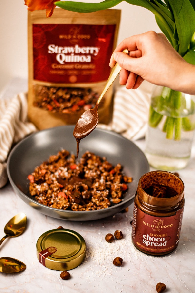 Strawberry Quinoa Coconut Granola – Gluten-Free, Vegan & Nutritious | 7.8oz / 220g