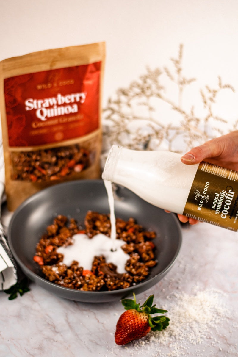 Strawberry Quinoa Coconut Granola – Gluten-Free, Vegan & Nutritious | 7.8oz / 220g