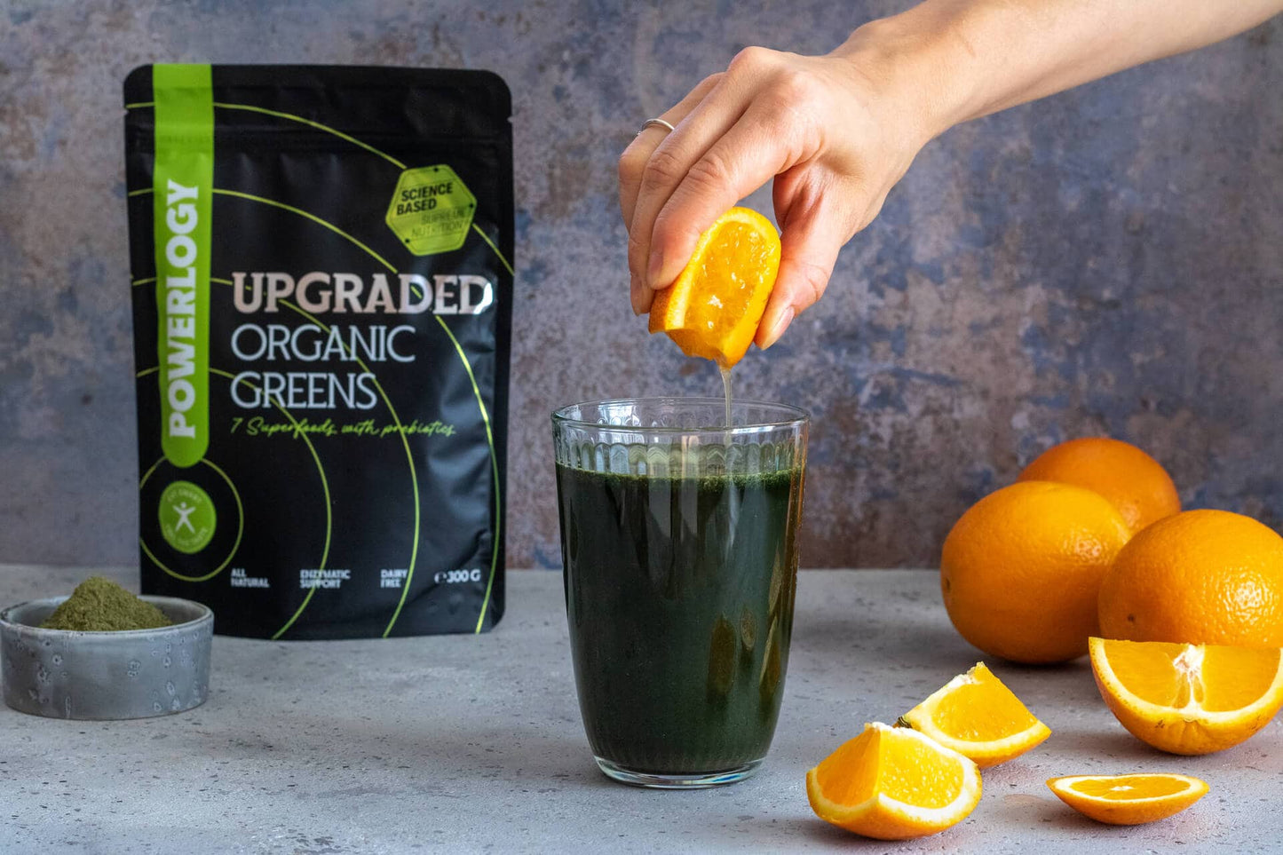 Powerlogy Upgraded Organic Greens 3-Pack - 100% Natural Superfood Blend | 3x10.6oz / 3x300g