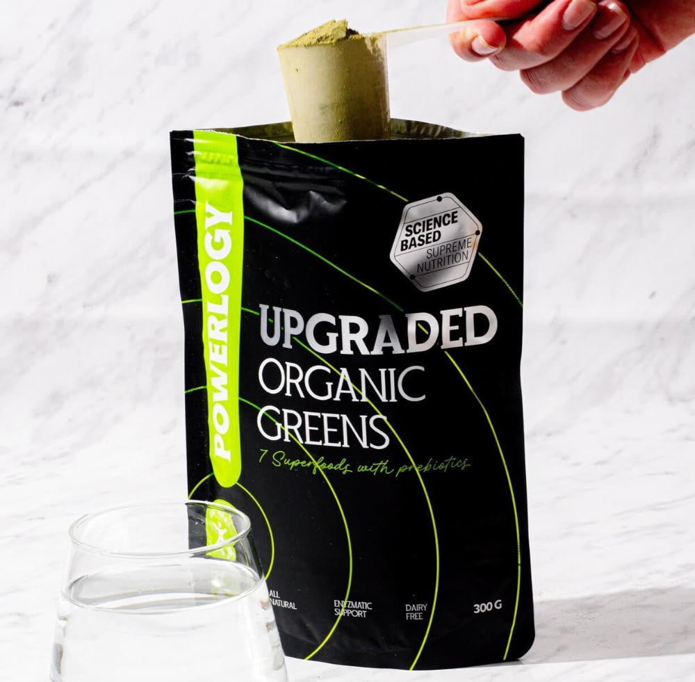 Powerlogy Upgraded Organic Greens – 100% Natural Superfood Blend | 10.6oz / 300g