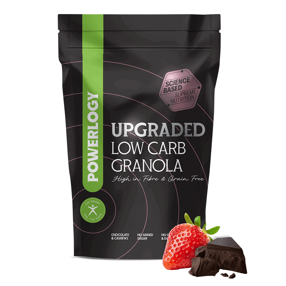 Powerlogy Upgraded Low Carb Granola 3-Pack – 100% Natural, Sugar-Free & Gluten-Free | 3x12.35oz / 3x350g