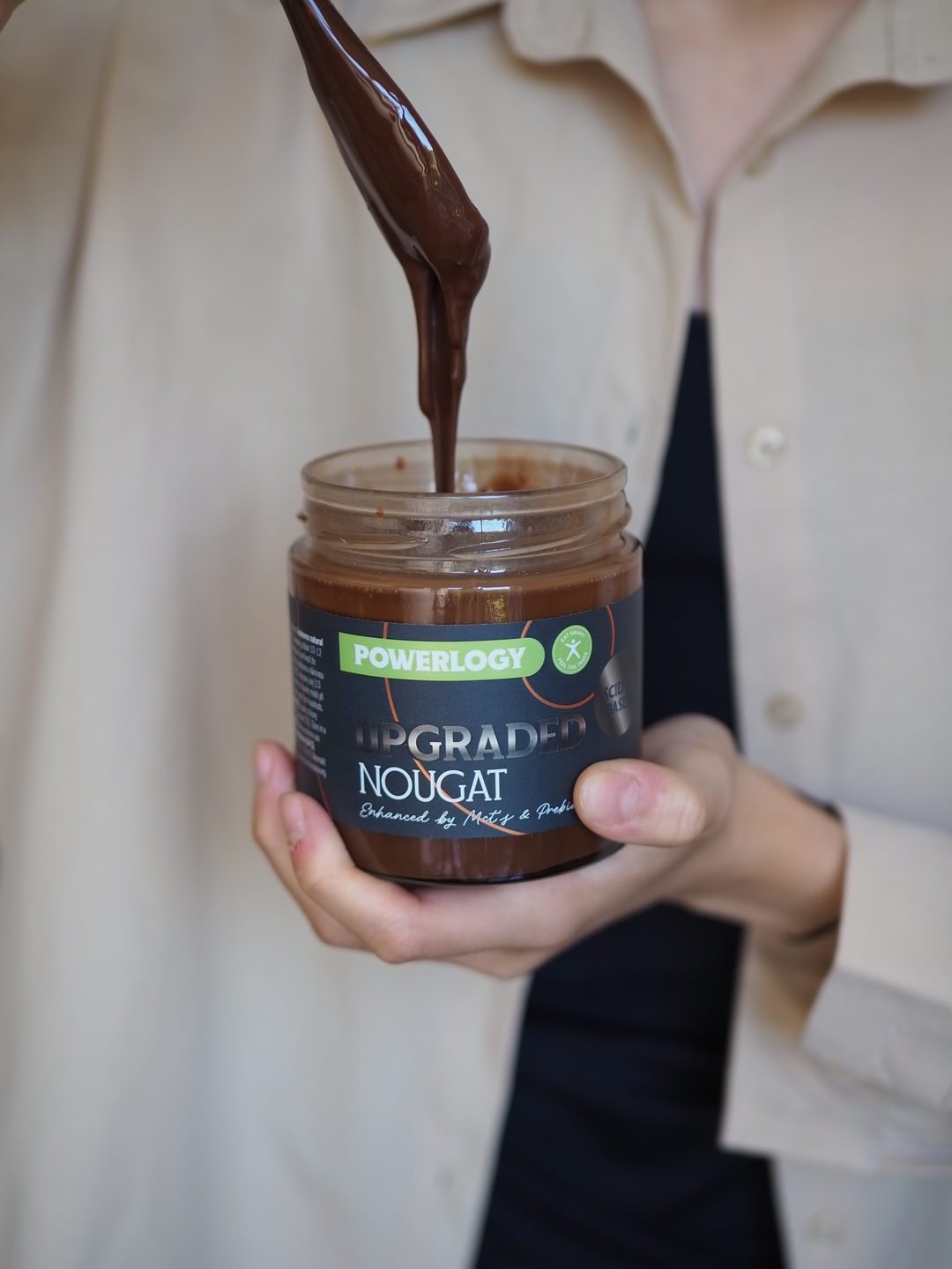 Powerlogy Upgraded Nougat Cream - Sugar-free, nutrient-rich & delicious | 3-Pack 3x11.64 oz / 3x330 g