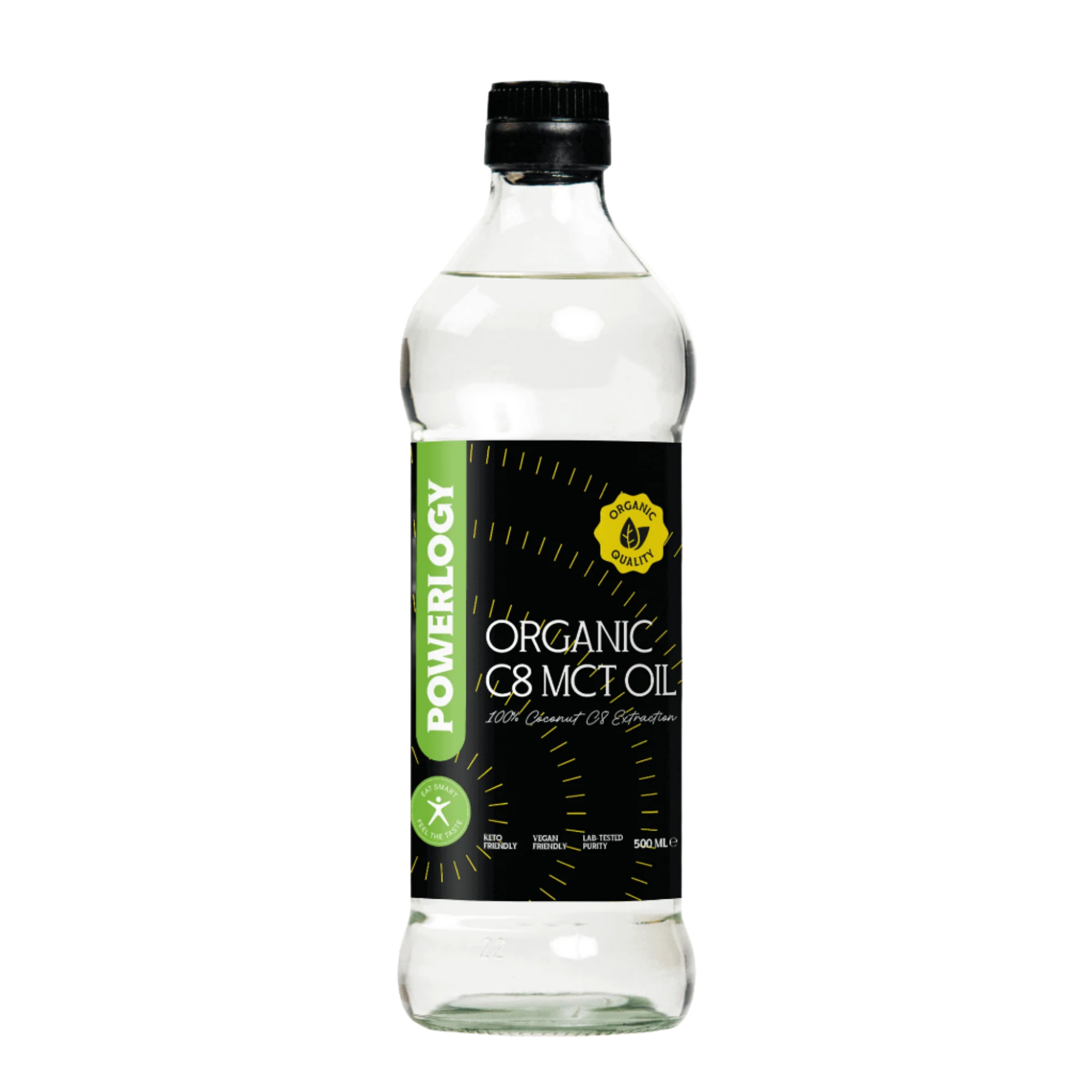 MCT Olio Biologico Di Cocco 100% – C8 E C10, Non OGM, Keto, Vegan, 500 Ml