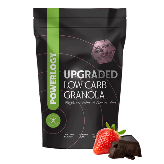 Powerlogy Upgraded Low Carb Granola – 100% Natural, Sugar-Free & Gluten-Free | 12.35 oz / 350g