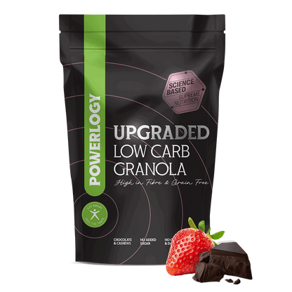 Powerlogy Upgraded Low Carb Granola 3-Pack – 100% Natural, Sugar-Free & Gluten-Free | 3x12.35oz / 3x350g