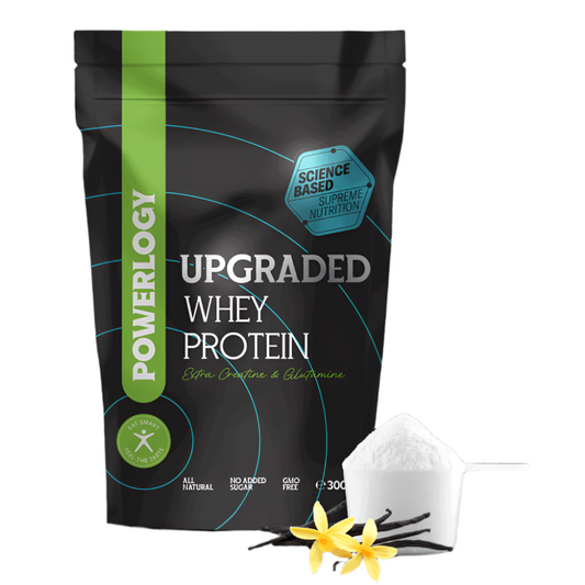 Upgraded Whey Protein – Organic Grass-Fed Whey + Creatine, Glutamine & Magnesium | 10.6 oz / 300 g